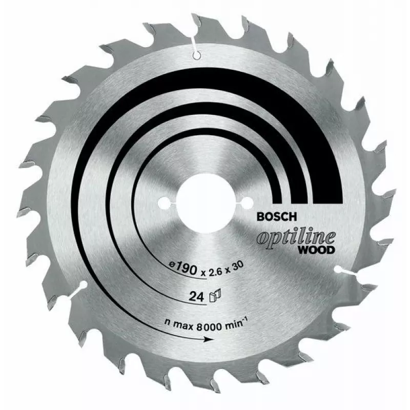 Bosch Optiline puidust ketassaeketas 190mm x 30mm x 24T