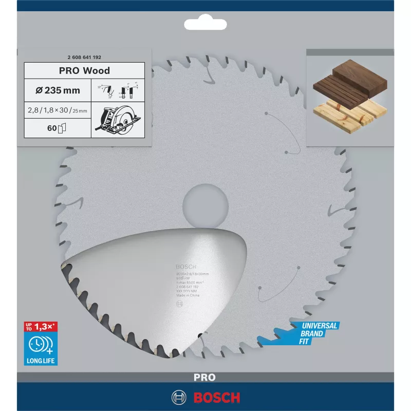 Bosch Power Tools PRO Puidust Ketassaag Leht 235 mm, 60 Hammast, 30 mm Avaga Käsiketassaagidele