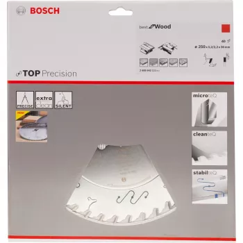 BOSCH POWERTOOLS Best for Wood ketassaag puidule, Ø 250 mm, 40 hammast, 30 mm ava, lauasaagidele