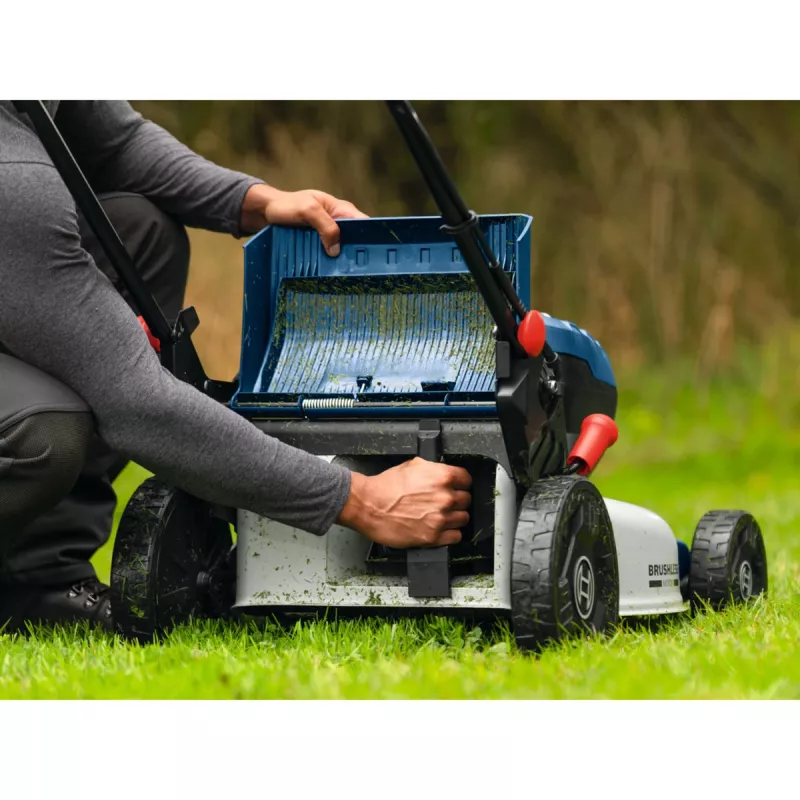 BOSCH POWERTOOLS Juhtmeta muruniiduk GRA 18V2-46SP Professional, 36V (2x18V), sinine, 2x 5,5 Ah liitiumioonaku, laadija