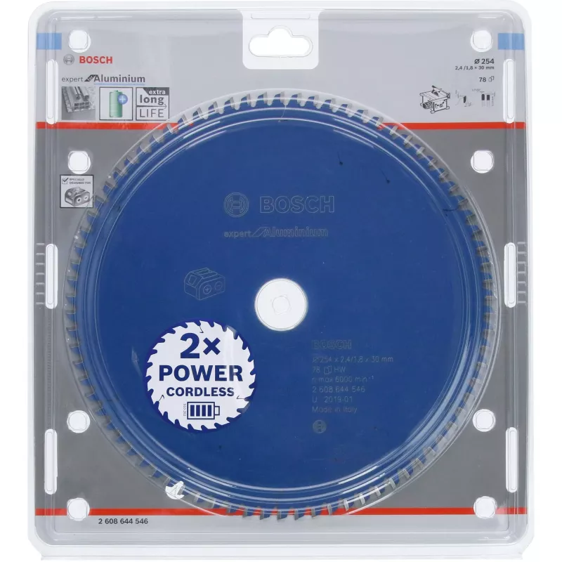 BOSCH POWERTOOLS Expert alumiiniumi ketassaag 254mm x 30mm ava, 78 hammast, HLTCG, juhtmeta lauasaagidele