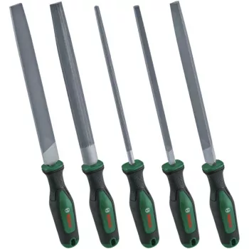 BOSCH POWERTOOLS Viilide komplekt, 5-osaline, 200 mm, roheline/must