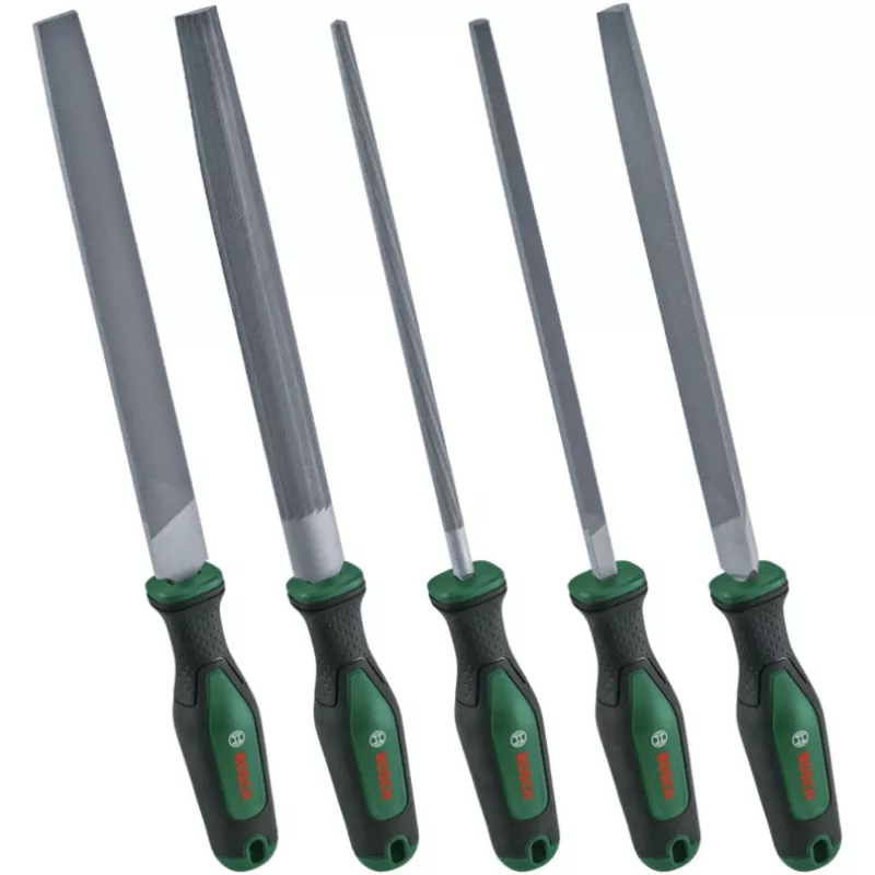 BOSCH POWERTOOLS Viilide komplekt, 5-osaline, 200 mm, roheline/must