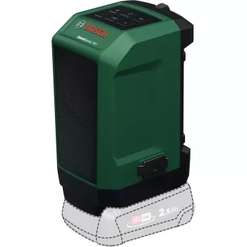 BOSCH POWERTOOLS UniversalSpeaker 18V-1 (Roheline/Must, Bluetooth, USB-C, Tööriist ilma akuta, POWER FOR ALL ALLIANCE)