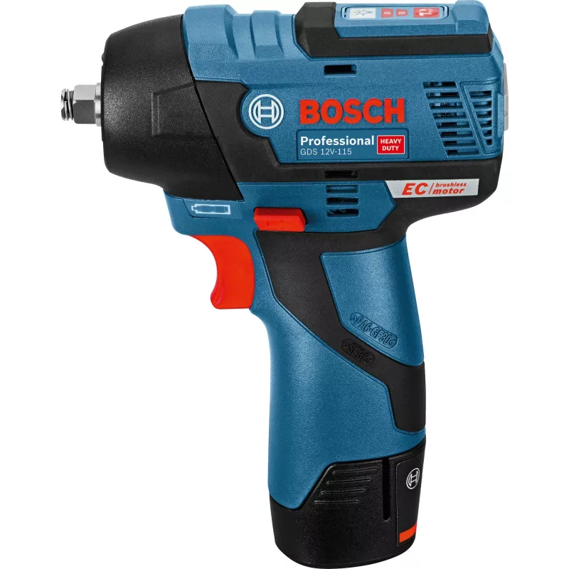 Bosch Professional GDS 12V-115 juhtmeta löökmutrivõti 2x 3.0Ah Li-Ion akuga, L-BOXX