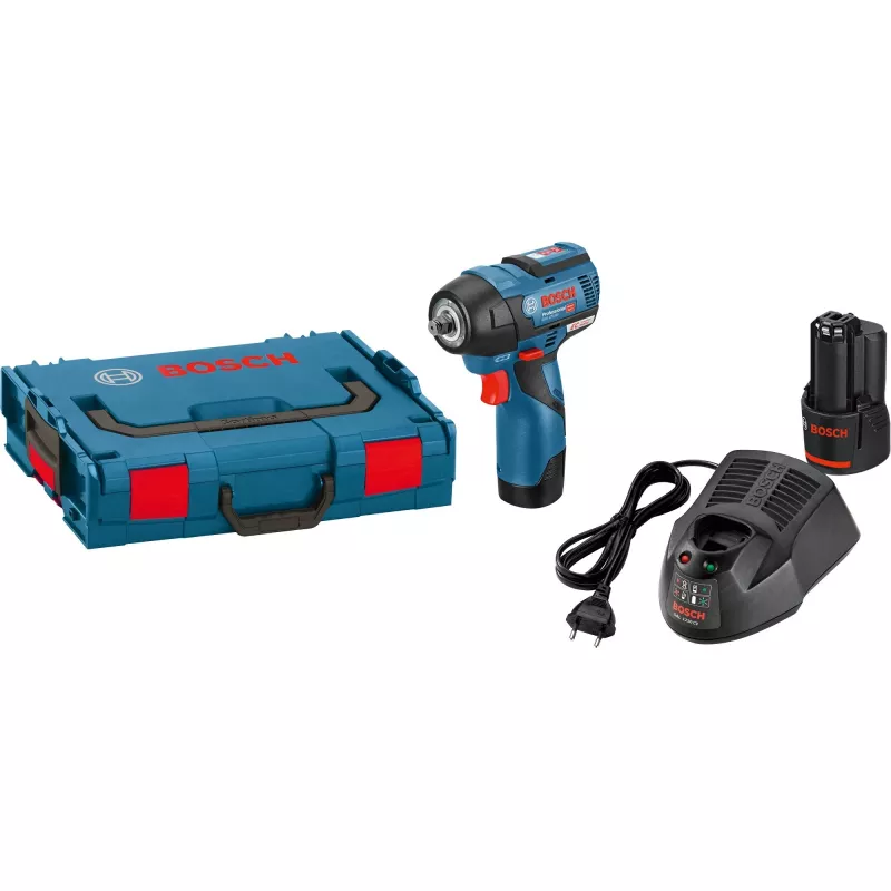 Bosch Professional GDS 12V-115 juhtmeta löökmutrivõti 2x 3.0Ah Li-Ion akuga, L-BOXX
