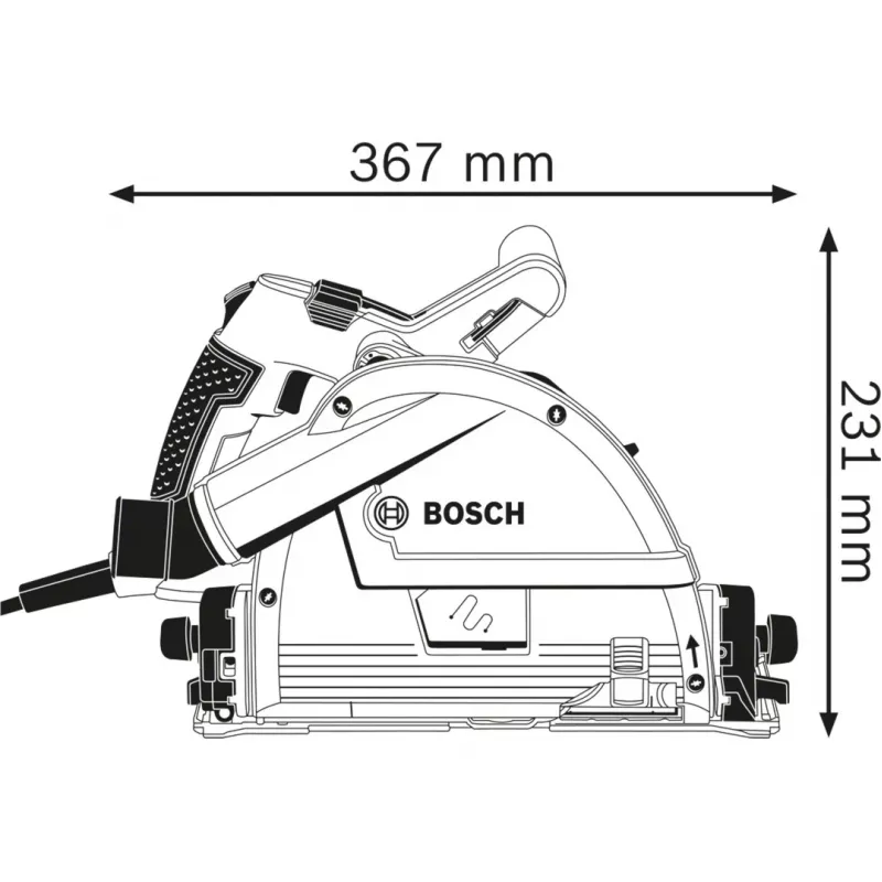 Bosch Professional GKT 55 GCE Taandlõikesaag FSN 1400 juhtsiiniga, 1400 W, sinine, L-BOXX
