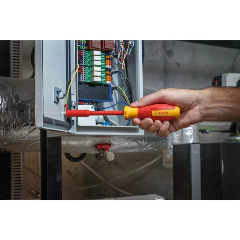 Bosch VDE isoleeritud kruvikeerajate komplekt 1600A02NF3, 7-osaline, pilu/Phillips/Pozidriv, 1000V, IEC 60900