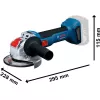 BOSCH X-LOCK juhtmeta nurklihvija GWX 18V-8 Professional Solo, 18V, sinine/must, 125 mm (ilma akuta)