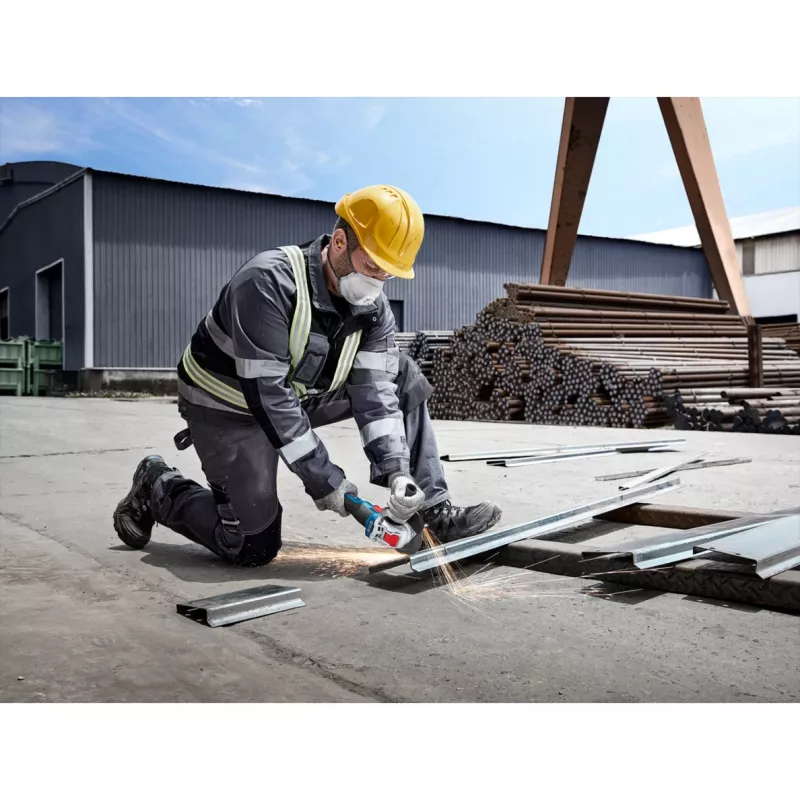 BOSCH X-LOCK juhtmeta nurklihvija GWX 18V-8 Professional Solo, 18V, sinine/must, 125 mm (ilma akuta)