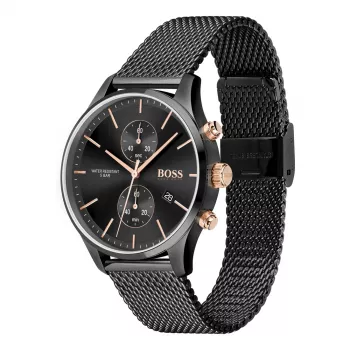 BOSS Hero meeste kvartskronograafkell 1513811 42 mm roostevabast terasest sinise numbrilaual