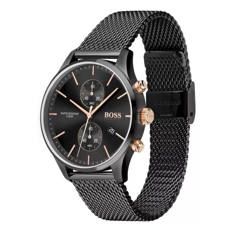 BOSS Hero meeste kvartskronograafkell 1513811 42 mm roostevabast terasest sinise numbrilaual