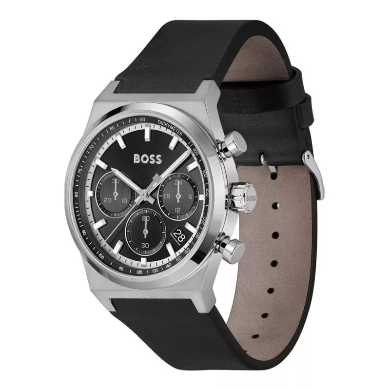 BOSS Hero meeste kvartskronograafkell 1514218 41mm roostevabast terasest sinise sihverplaadiga