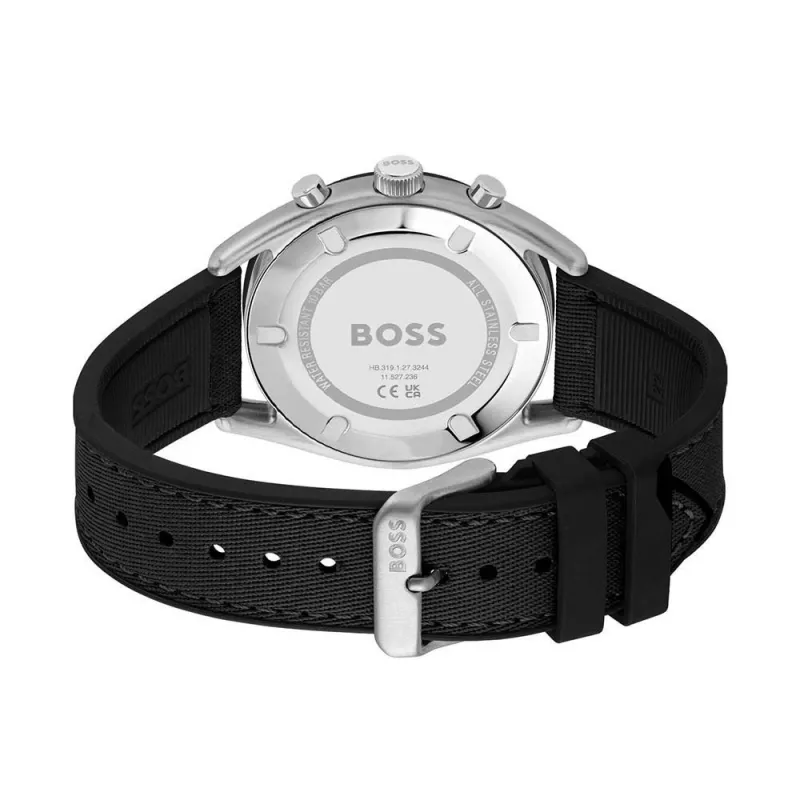 BOSS meeste käekell 1514091 44mm sinise numbrilaud ja pruuni nahkrihmaga kronograaf kvarts