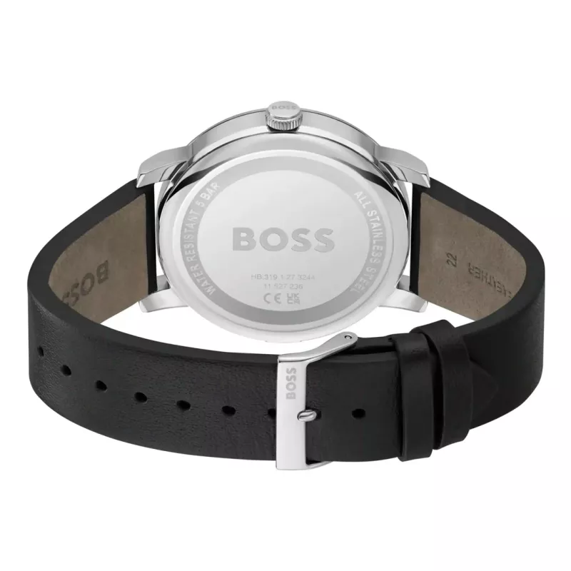 BOSS meeste käekell 1514125 Velocity kvartskronograaf 44 mm sinise numbrilaud ja pruuni nahkrihmaga