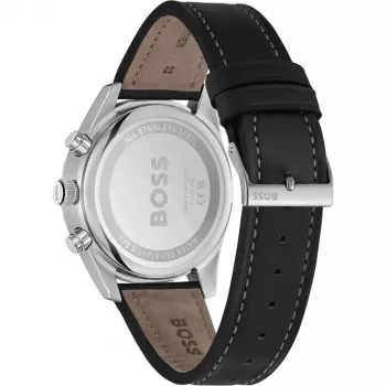 BOSS meeste käekell 1514147 44mm roostevabast terasest sinise sihverplaadiga kronograaf