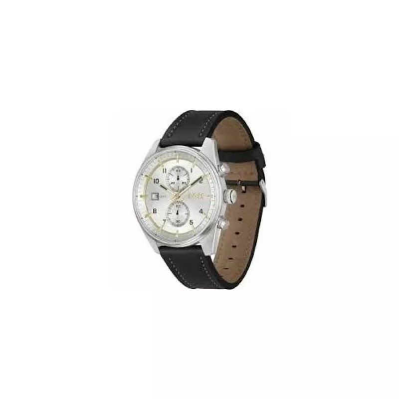 BOSS meeste käekell 1514147 44mm roostevabast terasest sinise sihverplaadiga kronograaf