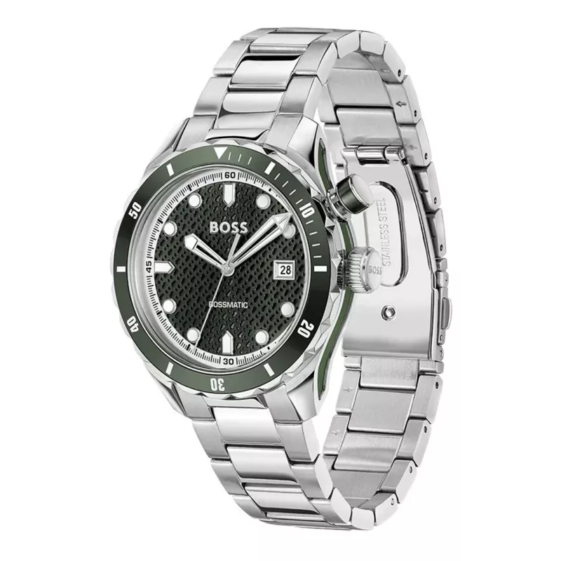 BOSS meeste käekell 1514178 42mm roostevaba teras sinine sihverplaat kronograaf