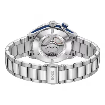 BOSS meeste käekell 1514212 42mm roostevabast terasest sinise sihverplaadiga kronograaf