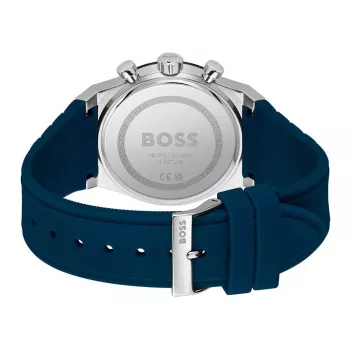 BOSS meeste käekell 1514243 41mm roostevabast terasest sinise sihverplaadiga kronograaf