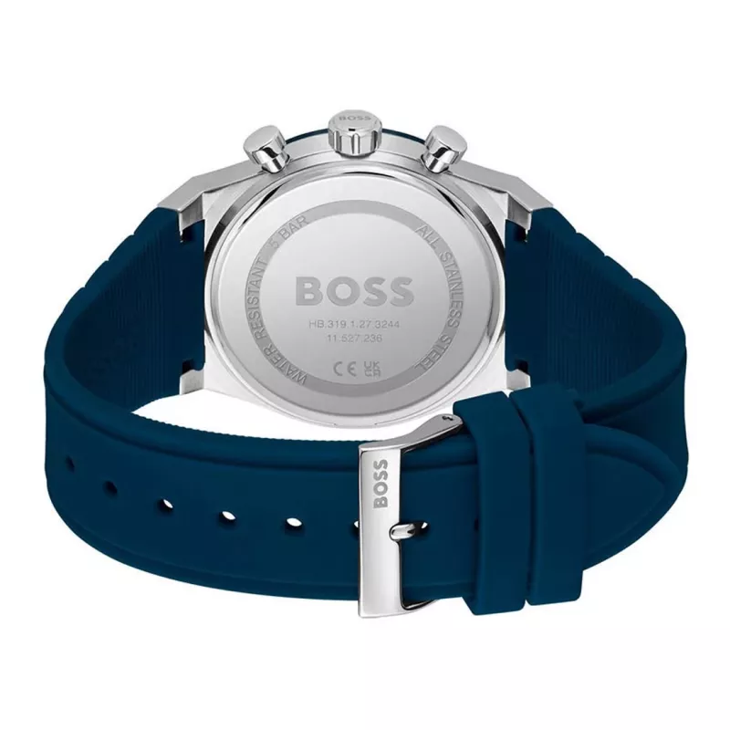 BOSS meeste käekell 1514243 41mm roostevabast terasest sinise sihverplaadiga kronograaf