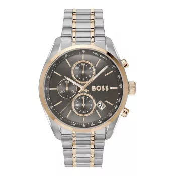BOSS meeste käekell 1514252 44mm kvartskronograaf roostevaba teras silikoon must
