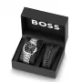 BOSS meeste käekell 1570180 41mm roostevabast terasest korpus musta nahast rihmaga analoogkvarts