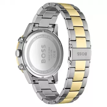 BOSS Skymaster meeste kvartskronograafkell 1514163 44mm sinise numbrilaud ja roostevabast terasest võrkrihm
