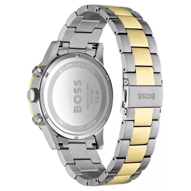 BOSS Skymaster meeste kvartskronograafkell 1514163 44mm sinise numbrilaud ja roostevabast terasest võrkrihm