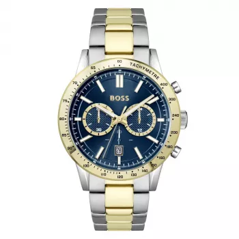 BOSS Skymaster meeste kvartskronograafkell 1514163 44mm sinise numbrilaud ja roostevabast terasest võrkrihm