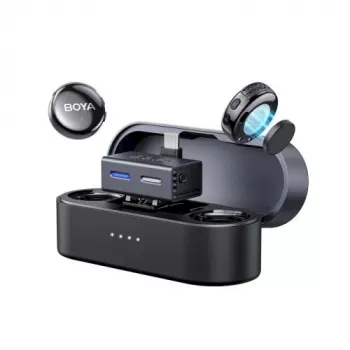 BOYA BOYALINK 3-02 Traadita mikrofonisüsteem 2.4GHz USB-C - Must