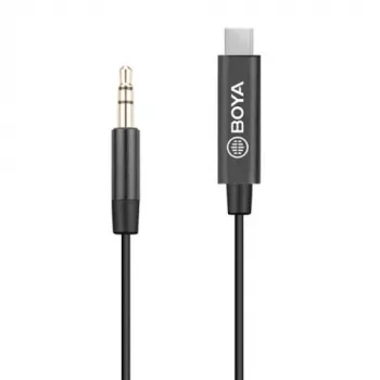 BOYA BY-K2 USB-C – 3,5 mm TRRS heliadapterkaabel (20 cm, must)
