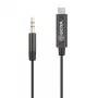 BOYA BY-K2 USB-C – 3,5 mm TRRS heliadapterkaabel (20 cm, must)