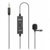 BOYA BY-M1S Omnidirectional Lavalier Microphone, 3.5mm Connector, Black