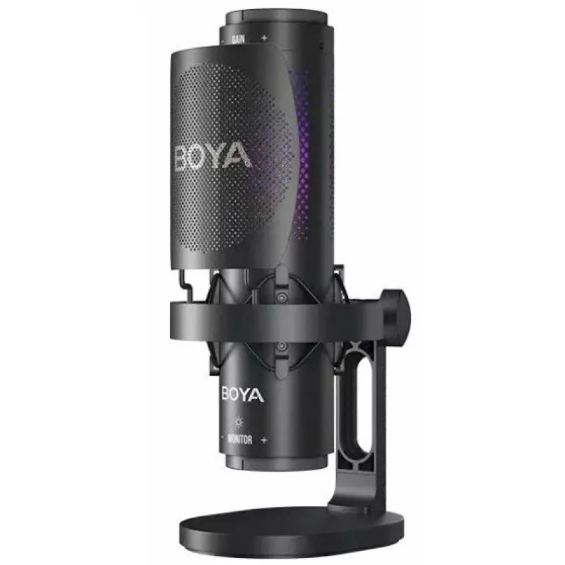 BOYA K9 juhtmega kondensaatormikrofon, omnidirektsionaalne, mürasummutus, reaalajas jälgimine, USB-A/USB-C, must