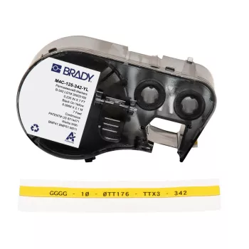 BRADY M4C-125-342-YL Soojuskahanev Juhtmesilt BMP41/BMP51/BMP53/M511 Printeritele - Valge