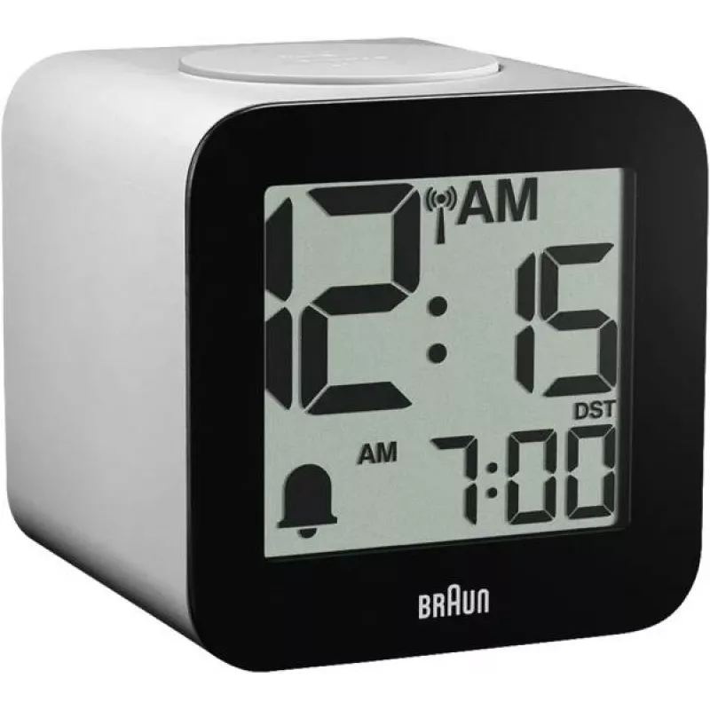Braun BC 25 WP-DCF Valge raadiojuhitav äratuskell häälega (60076)