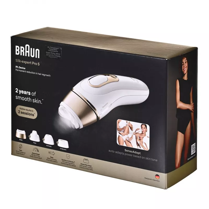 Braun IPL karvade eemaldamise seade PL5431 SensoAdapt nahatoonianduriga, 400 000 välku, 10 intensiivsustaset, juhtmega, valge
