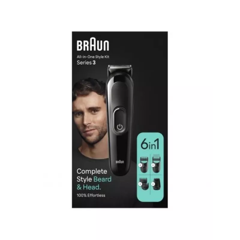 Braun MGK 3420 kõik-ühes mitmeotstarbeline habemeajamisaparaat 6-in-1 komplekt näole, juustele, ninale ja kõrvadele