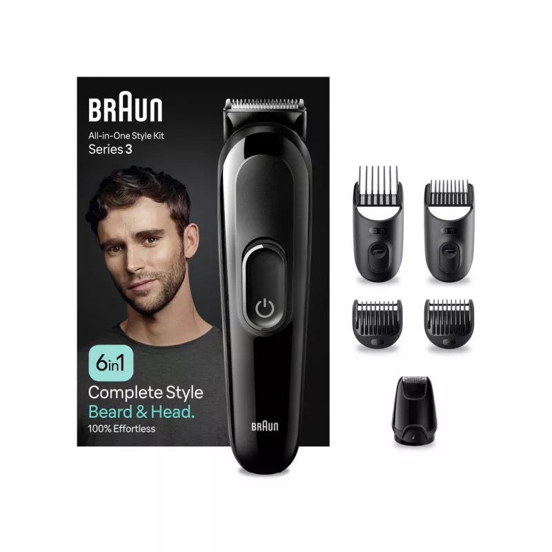 Braun MGK 3420 kõik-ühes mitmeotstarbeline habemeajamisaparaat 6-in-1 komplekt näole, juustele, ninale ja kõrvadele