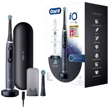 Braun Oral-B iO 9N elektriline hambahari koos 2 harjapeaga ja reisikohvriga, Black Onyx 4210201408680