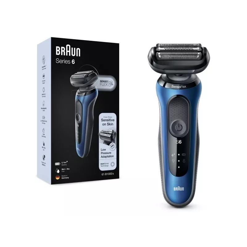Braun Series 61 - B1000s elektrihabemenõu märg ja kuiv sinine