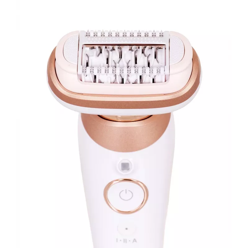 Braun Silk-épil 9 3D SES9-481 märg-kuiv juhtmeta epilaator 40 pintsetiga, SensoSmart, Smartlight, trimmer, valge/roosakuldne