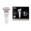 Braun Silk-épil 9 3D SES9-481 märg-kuiv juhtmeta epilaator 40 pintsetiga, SensoSmart, Smartlight, trimmer, valge/roosakuldne