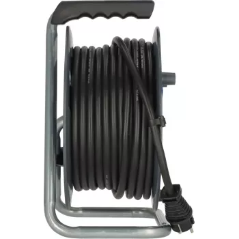 Brennenstuhl 30m IP44 kaablirull H07RN-F 3G2.5 3 Type E pistikupesaga, termokaitsmega, sinine kaabel, must rull