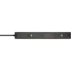 BRENNENSTUHL 6-kohaline pikendusjuhe 1x USB-C, 1x USB-A, liigkaitse 13 500 A, 2 m kaabel, must/antratsiit
