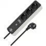 BRENNENSTUHL Connect Ecolor WLAN Power Strip 3-Way (White/Black, 1.5 m Cable, Voice Control, Timer, App)