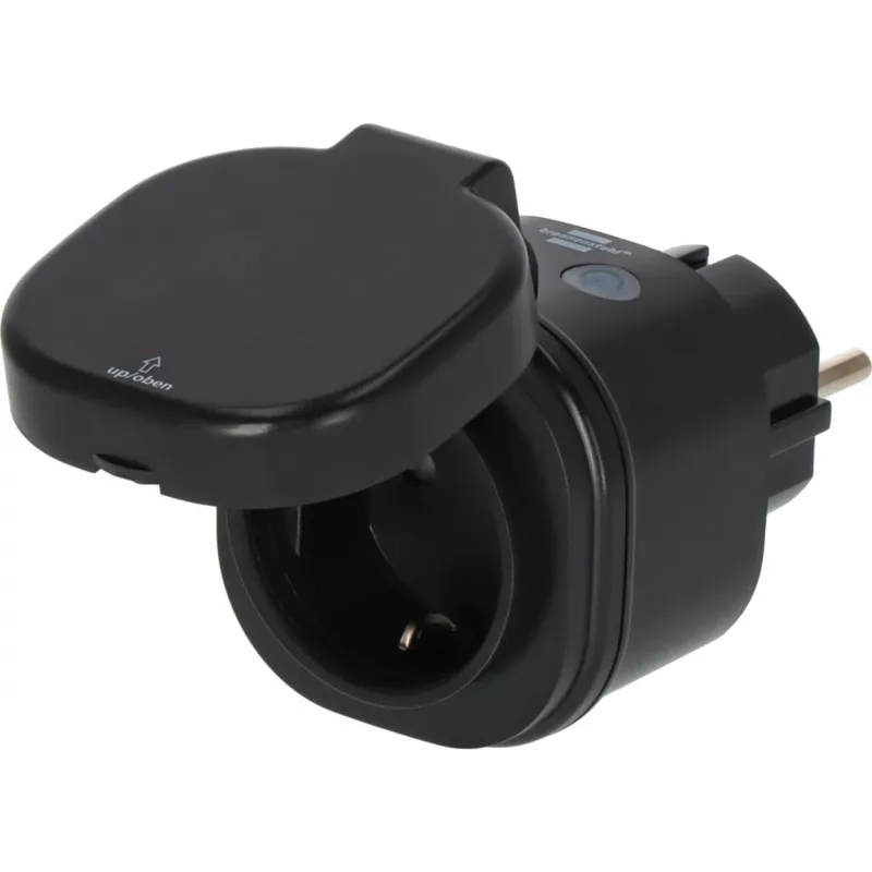 BRENNENSTUHL Connect WiFi Smart Plug WA 3600 XS03 Outdoor, must, häälejuhtimine, taimer, rakendus