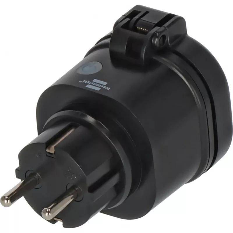 BRENNENSTUHL Connect WiFi Smart Plug WA 3600 XS03 Outdoor, must, häälejuhtimine, taimer, rakendus