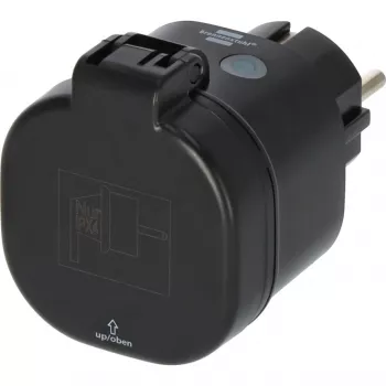 BRENNENSTUHL Connect WiFi Smart Plug WA 3600 XS03 Outdoor, must, häälejuhtimine, taimer, rakendus